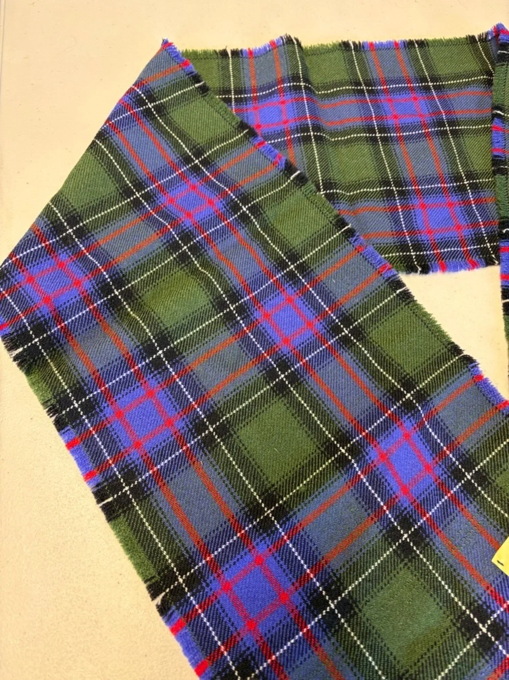 Percora Wool Plaid  Scarf